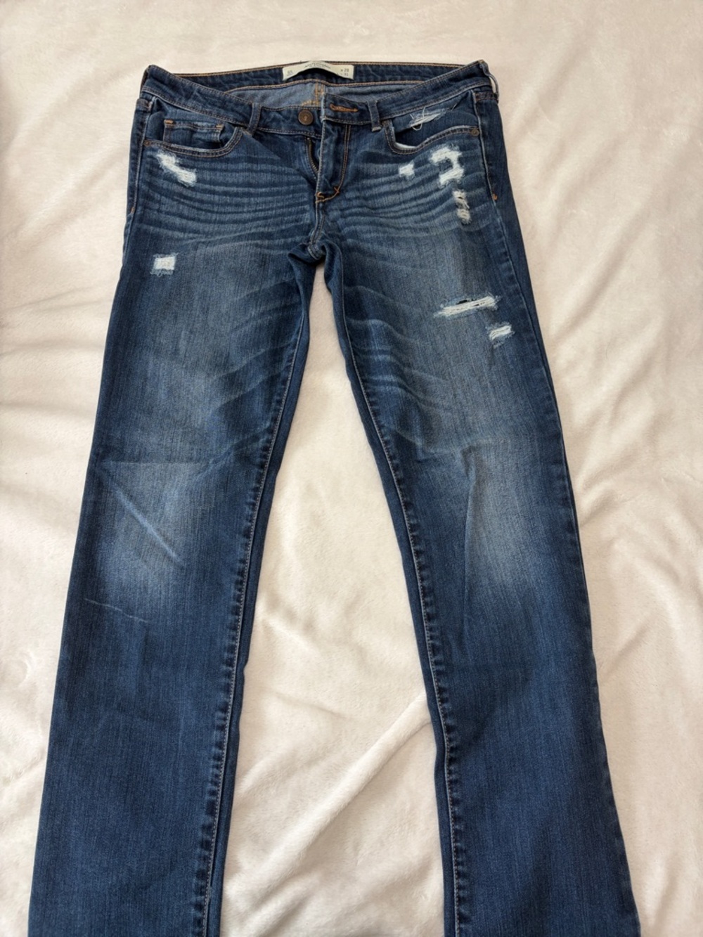 Abercrombie & Fitch Dark Blue Straight Leg Jeans